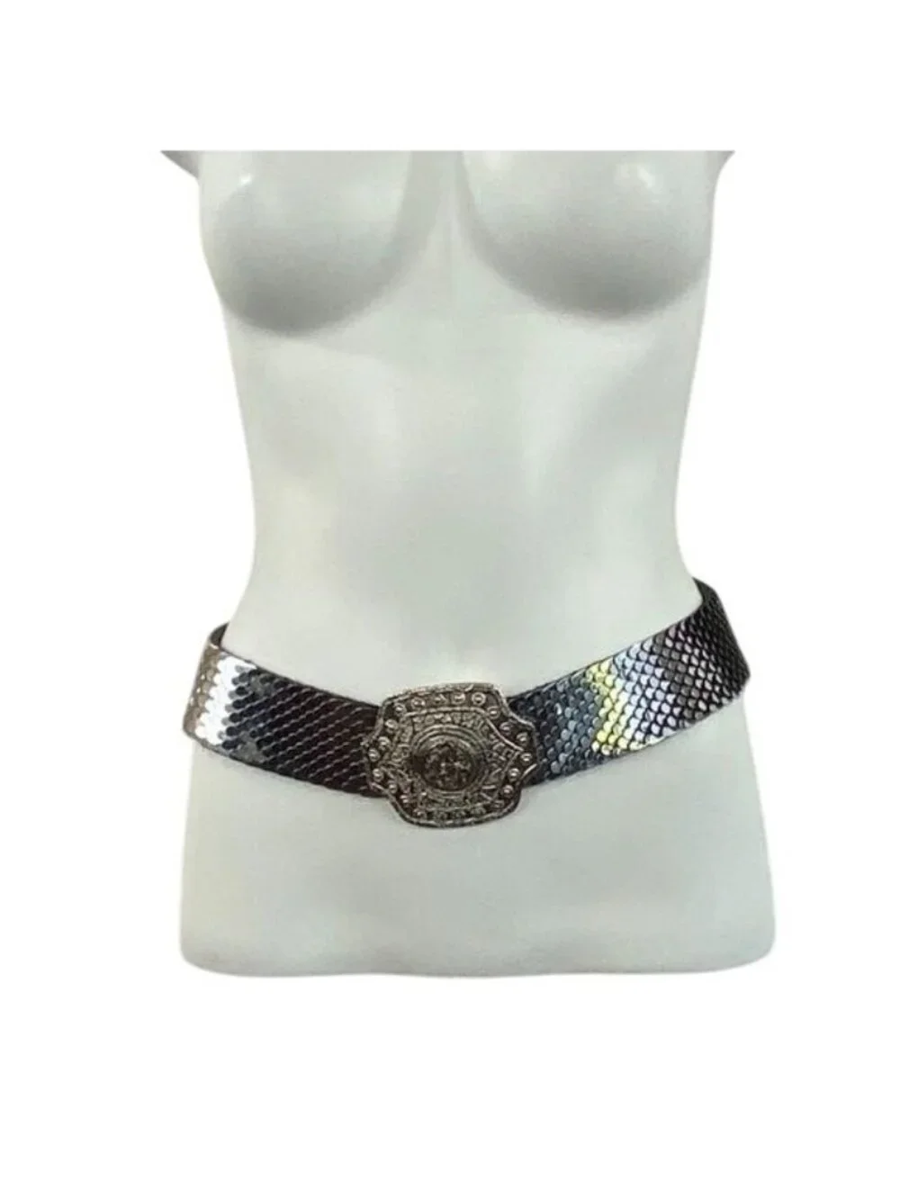 Vintage Bobby & Elaine Silver Stretchy Belt 28